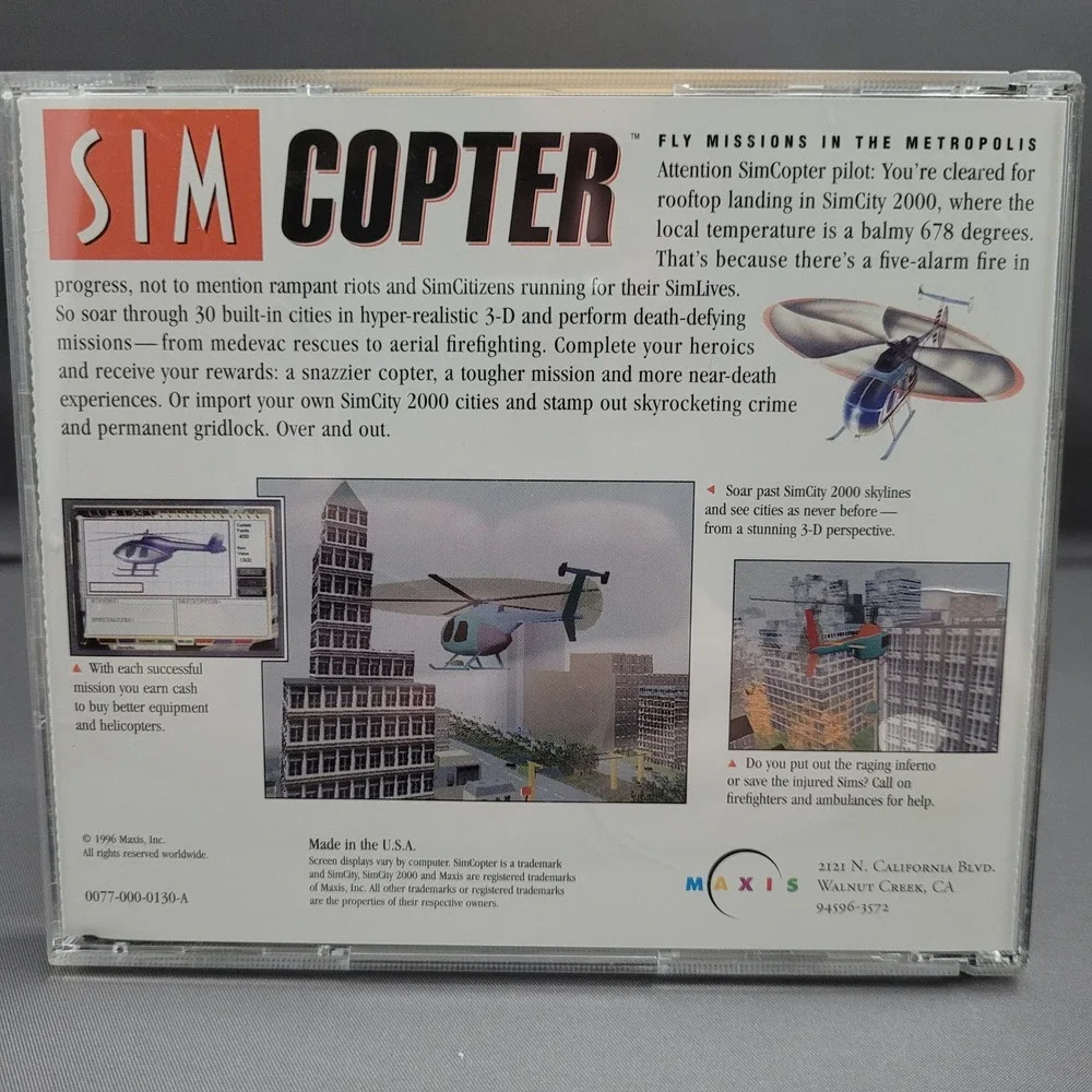 SimCopter Maxis (PC CD-ROM, 1996)